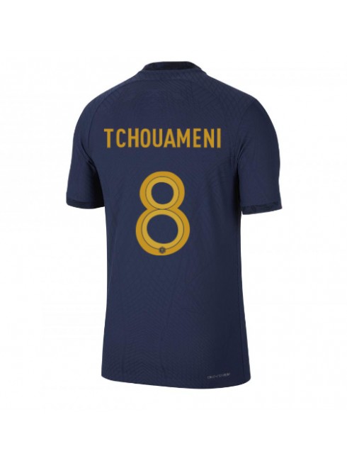 Moški Nogometna dresi replika Francija Aurelien Tchouameni #8 Domači SP 2022 Kratek rokav